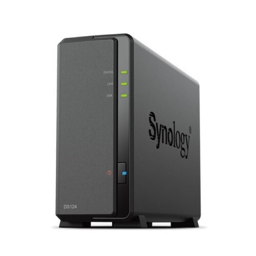 Synology | Tower NAS | DS124 | up to 1 HDD/SSD | Realtek | RTD1619B | Processor frequency 1.7 GHz | 1 GB | DDR4