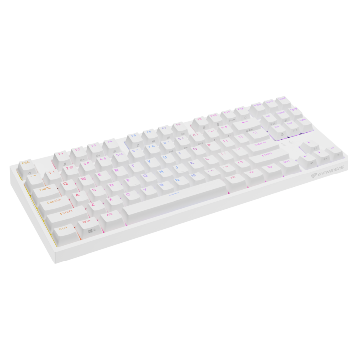 Genesis | Mechanical Gaming Keyboard | THOR 404 TKL RGB | White | Mechanical Gaming Keyboard | Wired | US | USB Type-A | 1005 g | Kailh Box Brown V2