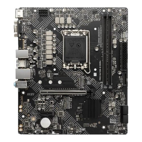 MSI | PRO H610M-G | Processor family Intel | Processor socket LGA1700 | DDR5 | Supported hard disk drive interfaces SATA, M.2 | Number of SATA connectors 4