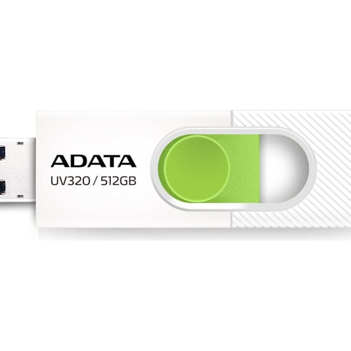 ADATA | USB Flash Drive | UV320 | 512 GB | USB 3.2 Gen1 | White/Green