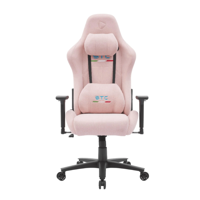 Onex Short Pile Linen; Metal; Nylon base | Gaming Chairs | STC Snug L Series | Pink