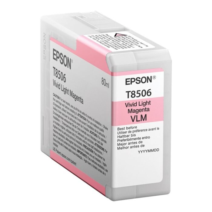 Epson T85060N ink, Light magenta | Epson Epson | C13T85060N | Epson T8506 - vivid light magenta - original - ink cartridge | Ink cartridge | Vivid light magenta