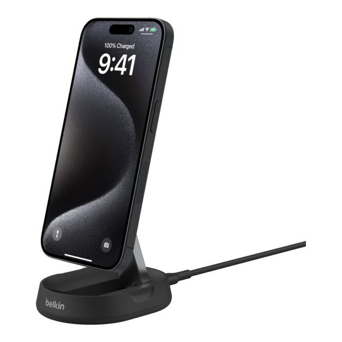 Belkin | Adjustable Wireless Magnetic Charging Station with Qi2 (15W) | WIA008vfBK
