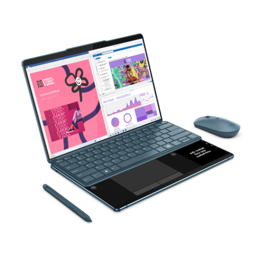 Lenovo | Yoga Book 9 13IMU9 | Tidal Teal | 13.3 " | Touchscreen | 2880 x 1800 pixels | Glossy | Intel Core i7 | 155U | 32 GB | LPDDR5x | Solid-state drive capacity 1000 GB | Intel Graphics | Windows 11 Pro | 802.11ax | Bluetooth version 5.3 | Keyboard language English | Warranty 24 month(s)