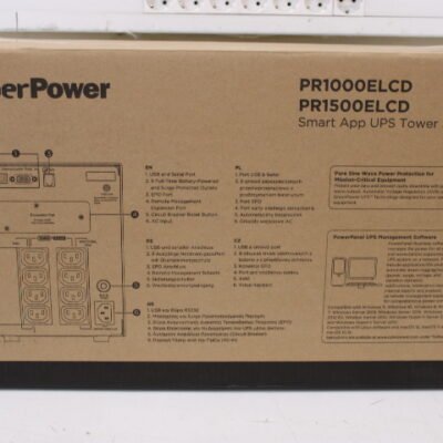 SALE OUT.CyberPower PR1500ELCD Smart App UPS Systems CyberPower Smart App UPS Systems PR1500ELCD 1500 VA 1350 W DAMAGED PACKAGING, SCRATCHES ON SIDE | CyberPower | Smart App UPS Systems | PR1500ELCD | 1500 VA | 1350 W | DAMAGED PACKAGING