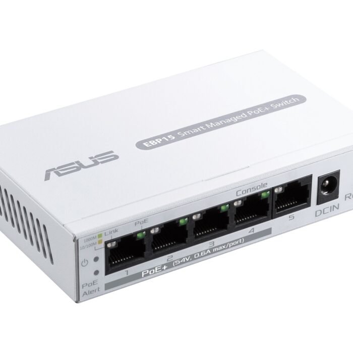 Asus | ExpertWiFi 5-Port GbE Smart Managed PoE+ Switch | EBP15 | Managed | Desktop
