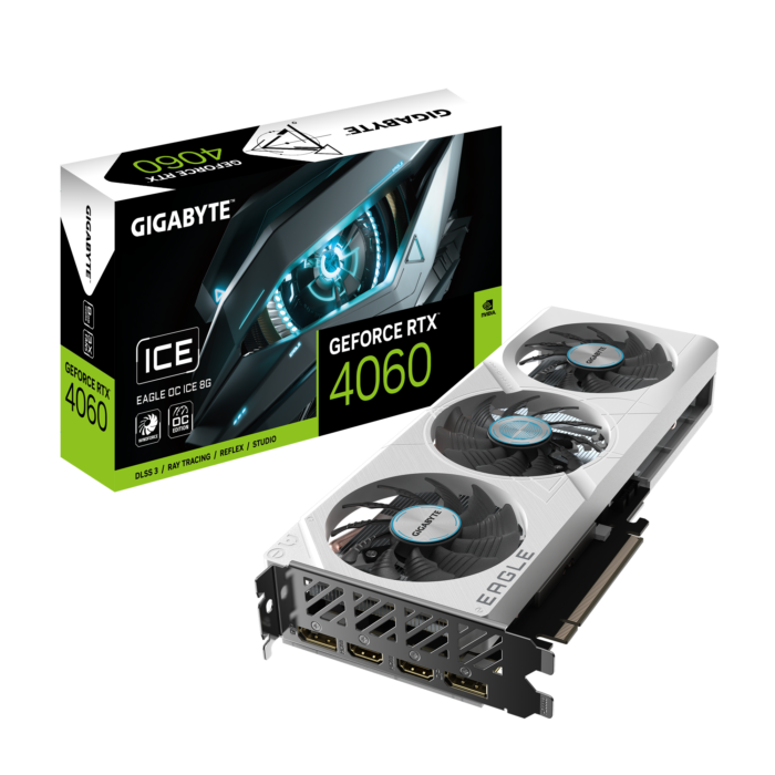 Gigabyte GV-N4060EAGLEOC ICE-8GD | NVIDIA | 8 GB | GeForce RTX 4060 | GDDR6 | Memory clock speed 2505 MHz