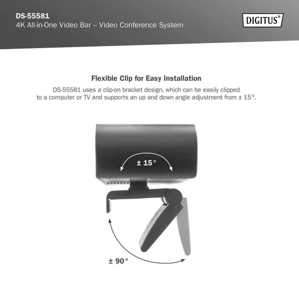 Digitus | 4K All-in-One Video Bar - Video Conference System | DS-55581 - Image 5