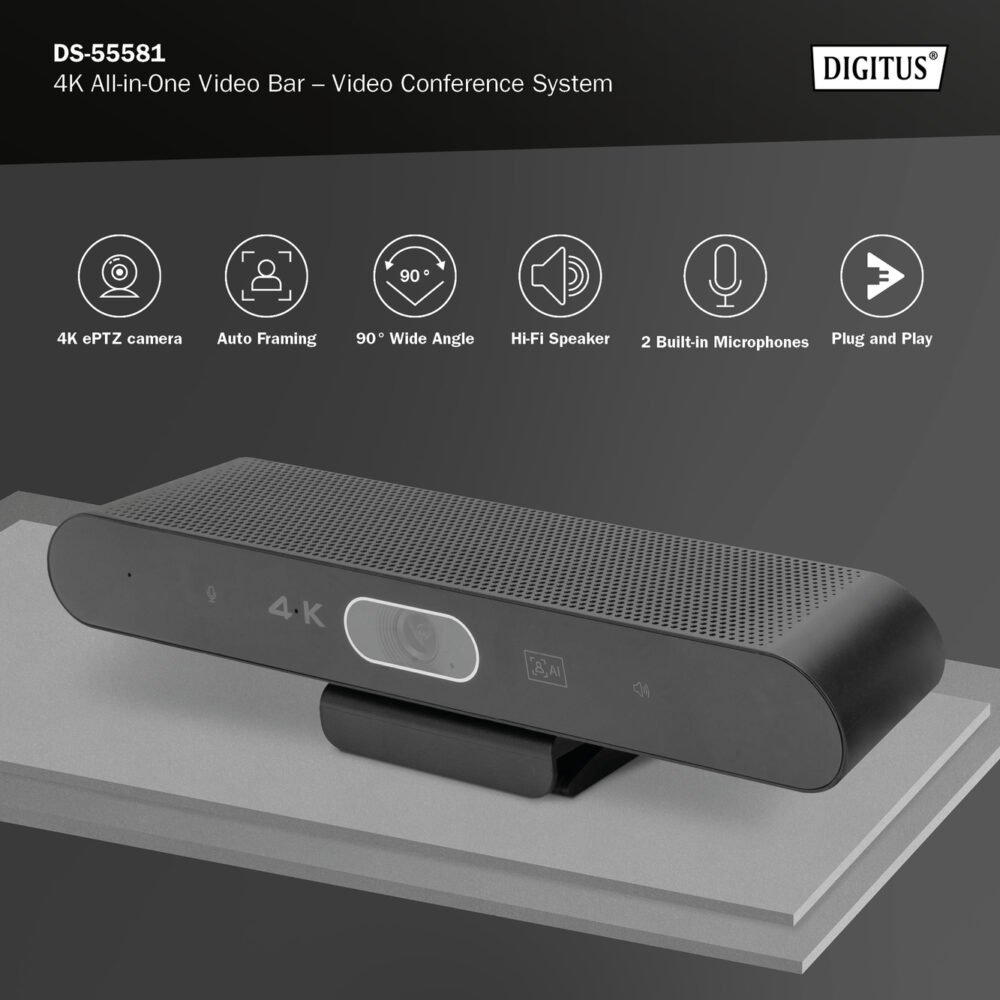 Digitus | 4K All-in-One Video Bar - Video Conference System | DS-55581 - Image 7