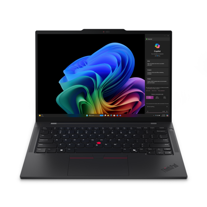 Lenovo ThinkPad T14s | Black | 14 " | IPS | WUXGA | 1920 x 1200 pixels | Anti-glare | Snapdragon X Elite | X1E-78-100 | 32 GB | Soldered LPDDR5x | Solid-state drive capacity 1000 GB | Qualcomm Adreno GPU | Windows 11 Pro | 802.11be | Bluetooth version 5.3 | Keyboard language English | Keyboard backlit | Warranty 36 month(s) | Battery warranty 12 month(s)