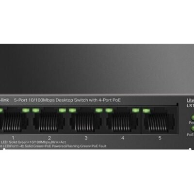 TP-LINK | 5-Port 10/100Mbps Switch with 4-Port PoE | LS105LP | Unmanaged | Desktop