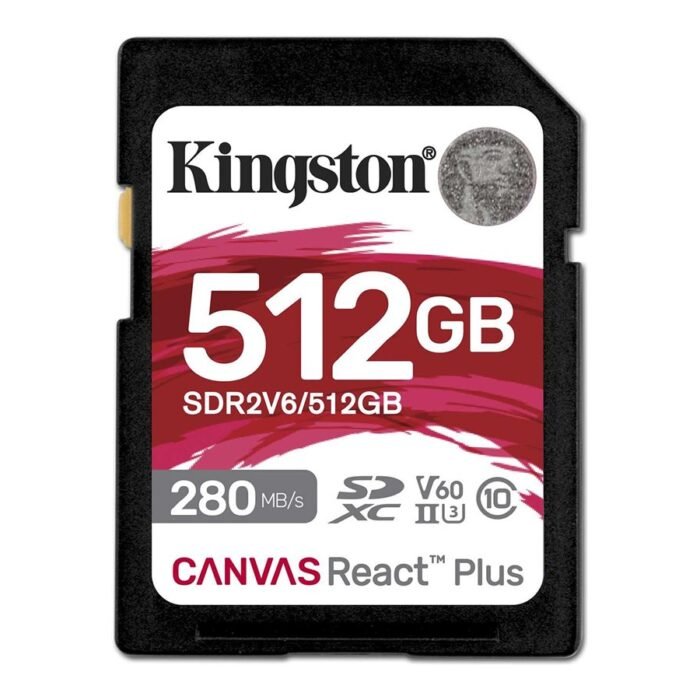 Kingston SDXC II V60 React Plus | SDR2V6/512GB | 512 GB | SDXC | Flash memory class Class 10, UHS-II, U3, V60