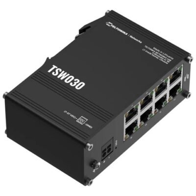 Teltonika Switch | TSW030 | Unmanaged | DIN rail mountable | 10/100 Mbps (RJ-45) ports quantity 8 | Power supply type 2-pin industrial DC power socket