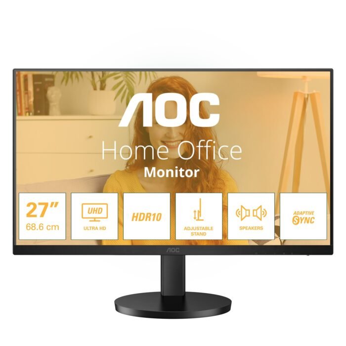 AOC U27B3AF | 27 " | IPS | UHD | 16:9 | 60 Hz | 4 ms | 3840 x 2160 pixels | 350 cd/m² | HDMI ports quantity 2 | Warranty 24 month(s)