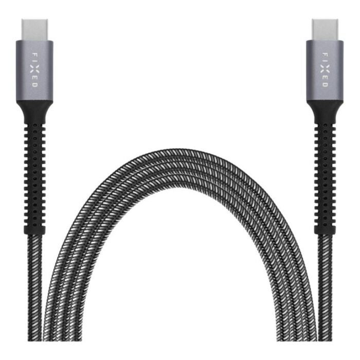 Fixed | Armor Cable USB-C/USB-C, 2 m, 240W | FIXDA-CC2-GR