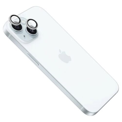 Fixed Camera glass | Apple | iPhone 16/16 Plus | Tempered glass | Silver