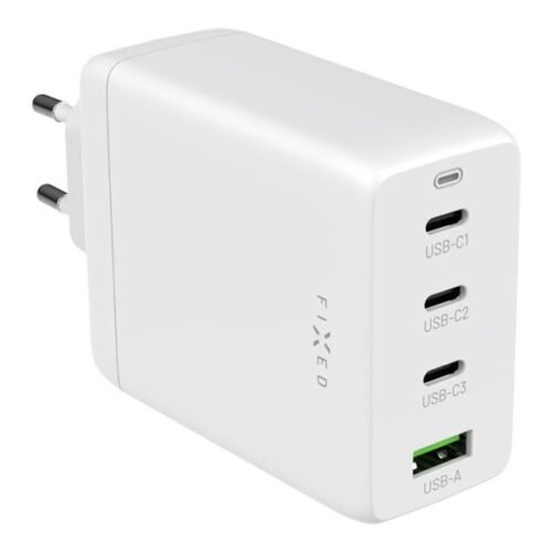 Fixed GaN 3xUSB-C/USB Travel Charger 100W | FIXCG100-3CU-WH