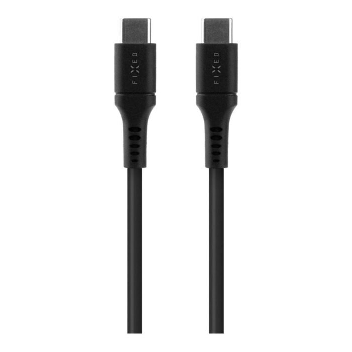 Fixed | Liquid Silicone Cable USB-C/USB-C, 2m, 60W | FIXDLS-CC2-BK