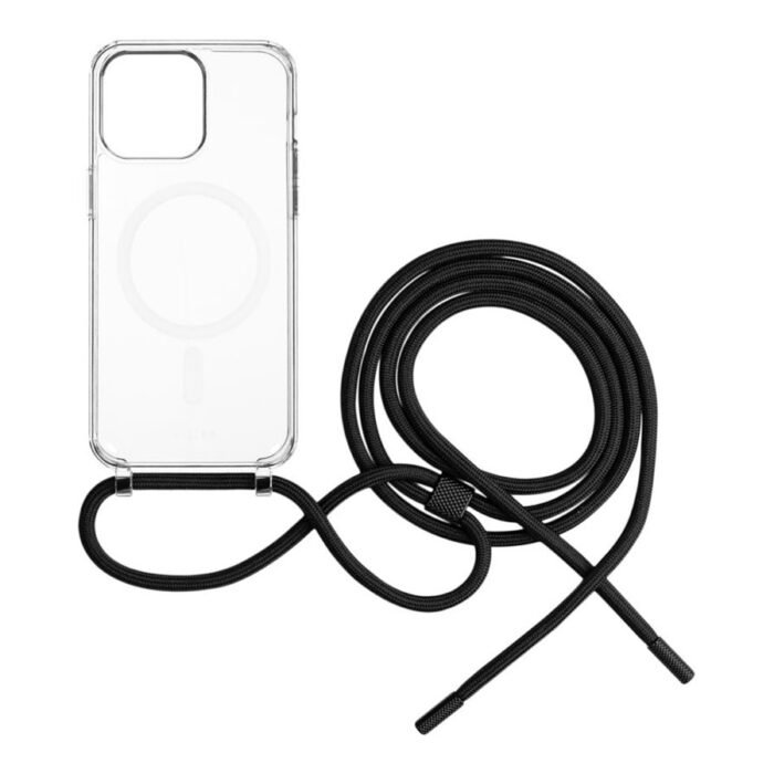 Fixed | MagPure Neck | Back Cover with Lanyard | Apple | iPhone 16 Pro Max | TPU | Clear, Black