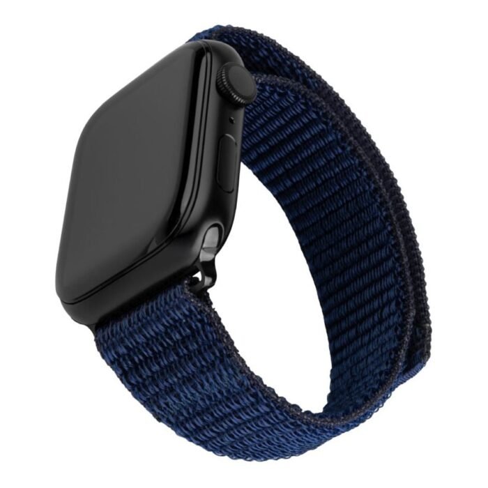 Fixed | Sporty Strap for Apple Watch 42/44/45mm | 160-210 mm | Dark blue | Nylon