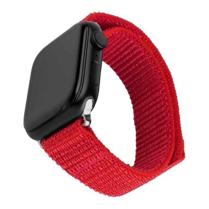 Fixed | Sporty Strap for Apple Watch 42/44/45mm | 160-210 mm | Red | Nylon