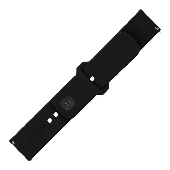 Fixed | Sporty Strap Set with Quick Release 20mm for Smartwatch | 160-235 mm | Black | Silicone
