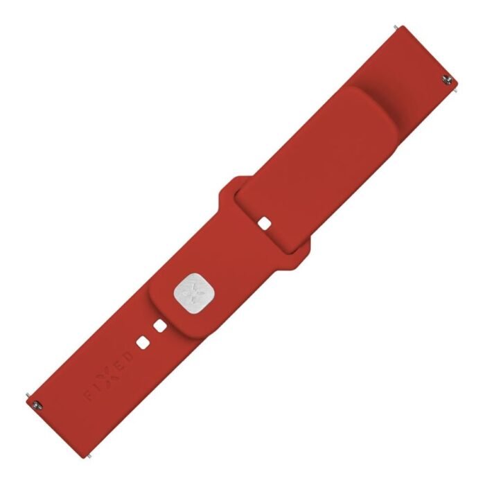Fixed | Sporty Strap Set with Quick Release 20mm for Smartwatch | 160-235 mm | Red | Silicone