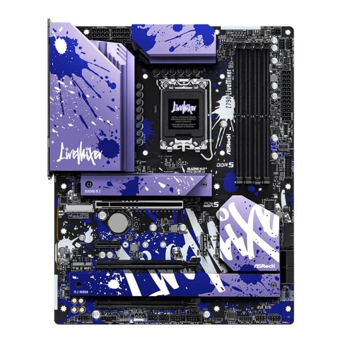 ASRock Z790 LIVEMIXER | Processor family Intel | Processor socket LGA1700 | DDR5 | Supported hard disk drive interfaces SATA, M.2 | Number of SATA connectors 4