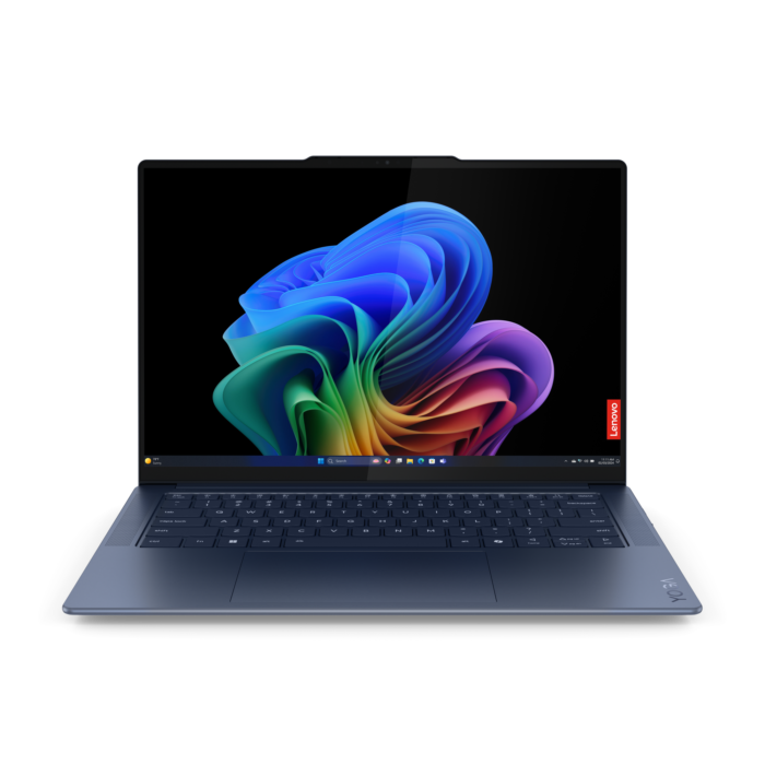 Lenovo Yoga Slim 7 14Q8X9 | Cosmic Blue | 14.5 " | OLED | Touchscreen | 3K | 2944 x 1840 pixels | Glossy | Snapdragon X Elite | X1E-78-100 | 32 GB | Soldered LPDDR5x | Solid-state drive capacity 1000 GB | Qualcomm Adreno GPU | Windows 11 Home | 802.11be | Bluetooth version 5.4 | Keyboard language English | Keyboard backlit | Warranty 24 month(s) | Battery warranty 12 month(s)