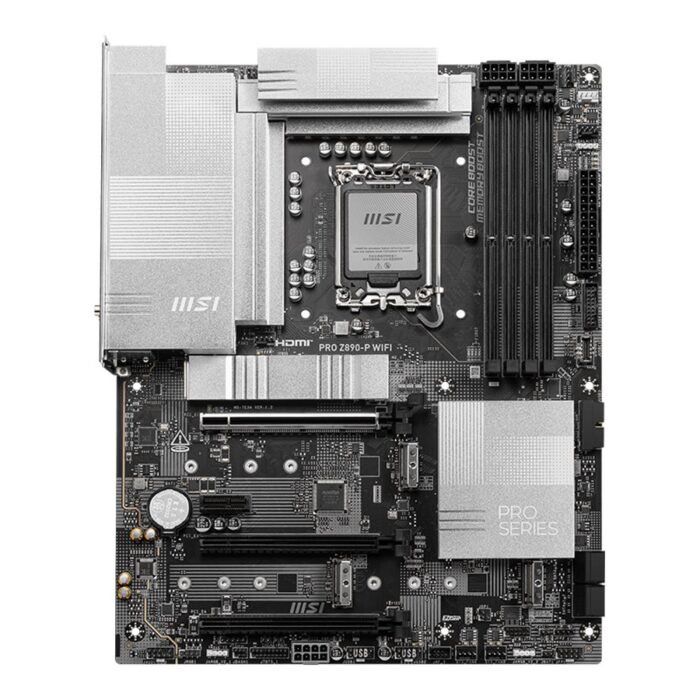 MSI PRO Z890-P WIFI | Processor family Intel | Processor socket LGA1851 | DDR5 UDIMM | Supported hard disk drive interfaces SATA, M.2 | Number of SATA connectors 4