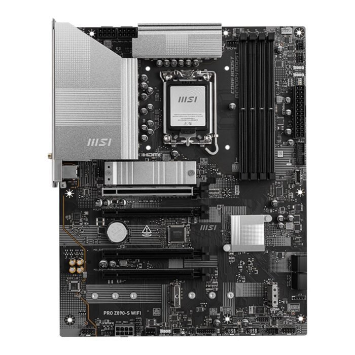 MSI PRO Z890-S WIFI | Processor family Intel | Processor socket LGA1851 | DDR5 UDIMM | Supported hard disk drive interfaces SATA, M.2 | Number of SATA connectors 4