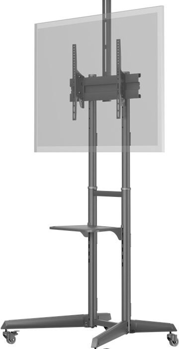 Goobay Floor stand | 59508 TV Presentation Stand Pro (Size L) | Adjustable Height, Tilt | 37-70 " | Black