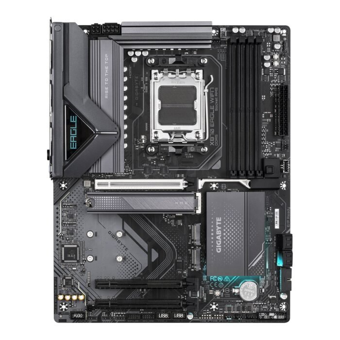 Gigabyte X870 EAGLE WIFI7 | Processor family AMD | Processor socket AM5 | DDR5 DIMM | Supported hard disk drive interfaces SATA, M.2 | Number of SATA connectors 4