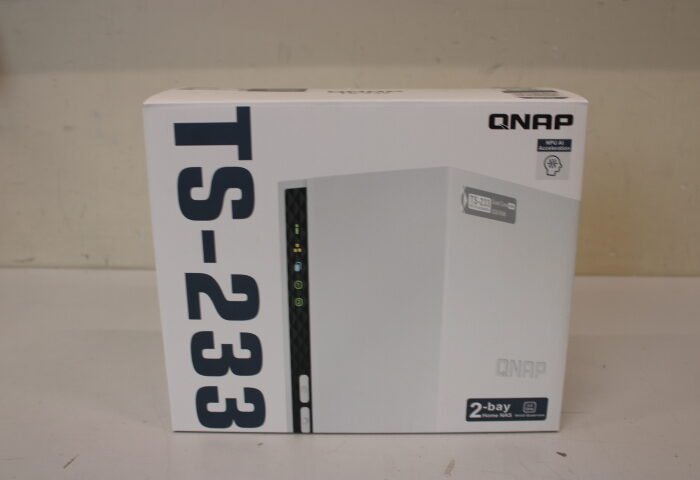 SALE OUT. QNAP 2 bay ARM 4C 2.0GHz , 2 x SATA 6Gb/s 3.5"/2.5", 2GB RAM on-board, 1 x GbE , 1 x USB3.2 Gen1 and 2 x USB2.0 | QNAP | 2-Bay ARM | TS-233 | Up to 2 SATA 6Gb/s, 3Gb/s | ARM 4-core | Cortex-A55 | Processor frequency 2.0 GHz | 2 GB | N/A | USED AS DEMO