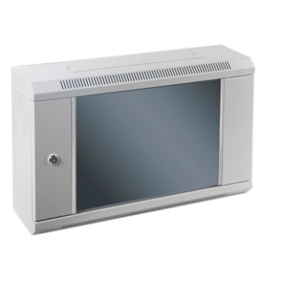 SOMI Networks | 6U, 19” Standard Installation Wall Cabinet | 6U-60/15SNC | Gray | Cable Entrances; Assembled | Depth: 15 cm