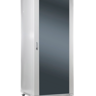 SOMI Networks | 37U, 19″ Freestanding Cabinet | 37U-60/60NAC | Gray | Max Load 800kg; Removable and Lockable Side Panels; Glass Doors; Unassembled | Depth: 60 cm