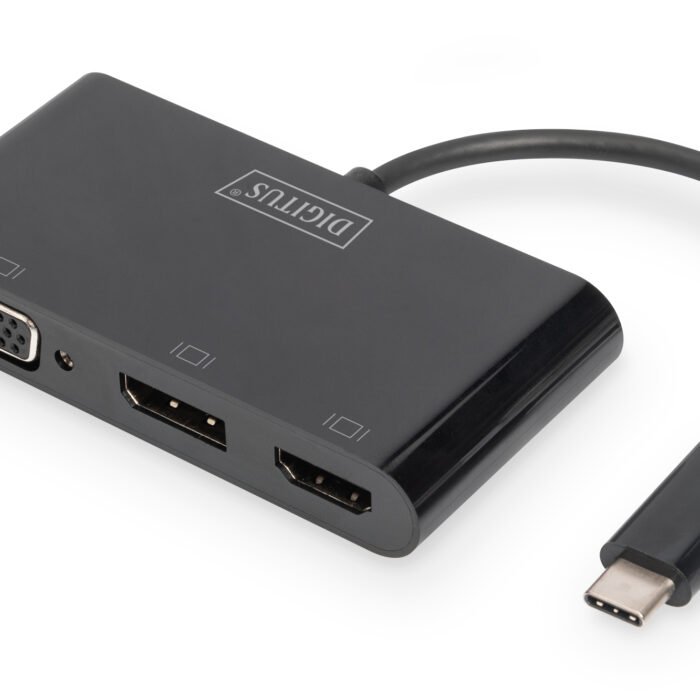 Digitus USB-C 3in1 Triple Monitor Adapter (HDMI, DP, VGA) | USB-C Graphics Adapter