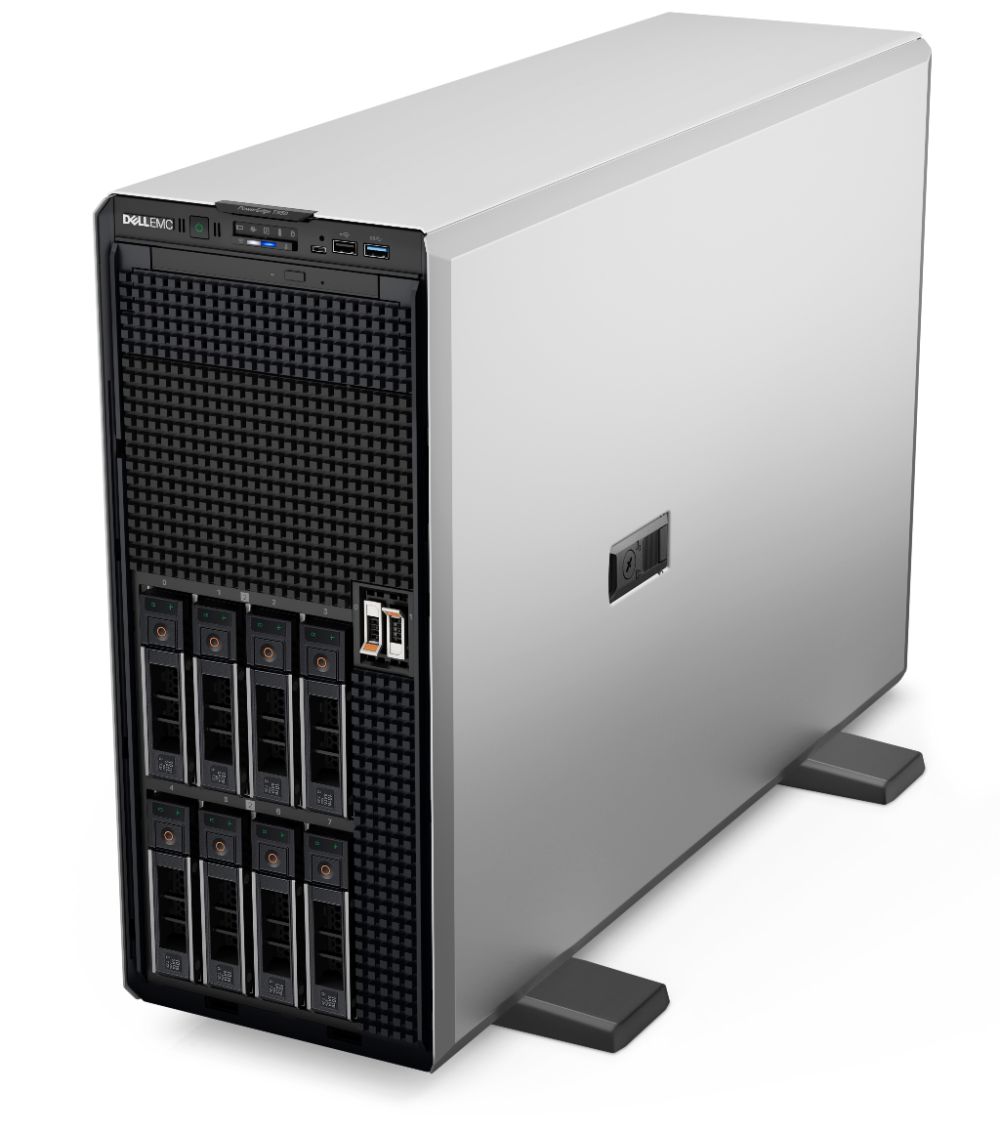 Dell PowerEdge | T550 | Tower | Intel Xeon | 1 | Silver 4314 | 16C | 32T | 2.4 GHz | No RAM/No SSD | Up to 8 x 2.5" | Hot-swap drive bays | PERC H755 | iDRAC9 Enterprise | Power supply 2x700 W | No OS | Warranty Basic NBD, 36 month(s) - Image 2