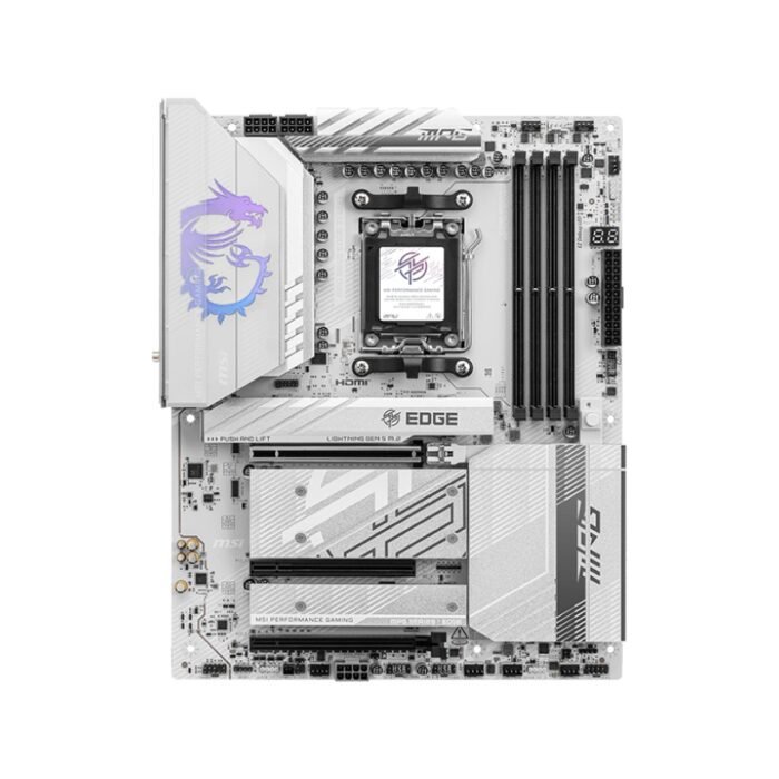 MSI MPG B850 EDGE TI WIFI | Processor family AMD | Processor socket AM5 | DDR5 | Supported hard disk drive interfaces SATA, M.2 | Number of SATA connectors 4