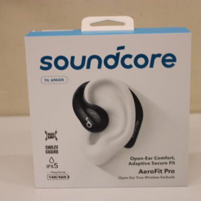 SALE OUT. Anker Soundcore AeroFit Pro Open-Ear Headphones, Wireless, Black | Anker Soundcore | Open-Ear Sport Headphones | AeroFit Pro | Bluetooth | Open-Ear | Microphone | UNPACKED, SCRATCHES ON BACK | Wireless | Midnight Black