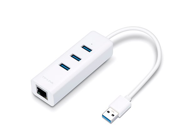TP-LINK | USB 3.0 3-Port Hub & Gigabit Ethernet Adapter 2 in 1 USB Adapter | UE330