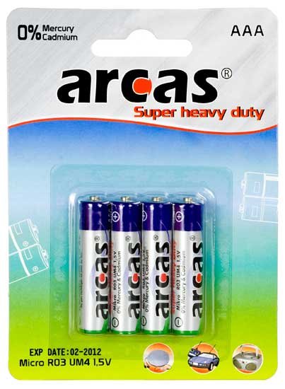Arcas | AAA/R03 | Super Heavy Duty | 4 pc(s)