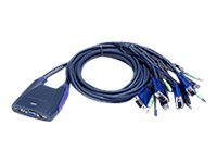 Aten 4-Port USB VGA/Audio Cable KVM Switch | Aten | 4-Port USB VGA/Audio Cable KVM Switch (0.9m, 1.2m)