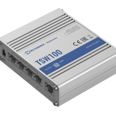 Teltonika | Industiral POE+ Swith | TSW100 | Unmanaged | Desktop | Gigabit Ethernet (copper) ports quantity 5 | Power over Ethernet (PoE) ports quantity 4 | PoE+ ports quantity 4 | 24 month(s)