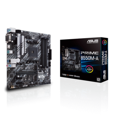 Asus | PRIME B550M-A | Processor family AMD | Processor socket AM4 | DDR4 | Memory slots 4 | Supported hard disk drive interfaces M.2, SATA | Number of SATA connectors 4 | Chipset AMD B | Micro ATX