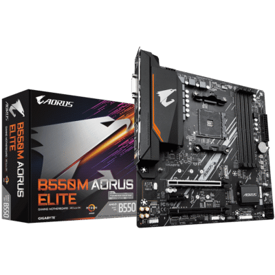 Gigabyte | B550M AORUS ELITE 1.0 | Processor family AMD | Processor socket AM4 | DDR4 DIMM | Memory slots 4 | Number of SATA connectors 4 x SATA 6Gb/s connectors | Chipset AMD B | Micro ATX