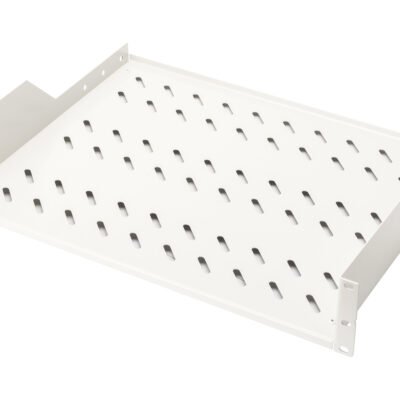 Digitus | Fixed Shelf for Racks | DN-97610 | White | Perfect for storage of components which are not 483 mm (19”) suitable; Slim design which takes space of 2 height units; Easy and quick to mount or dismount; Load capacity: 25 kg; Dimensions:  88 x 482 x 349 mm