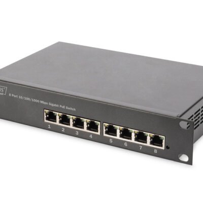 Digitus | 8-port Gigabit Ethernet PoE switch | DN-95317 | Unmanaged | Rackmountable | Power supply type Internal