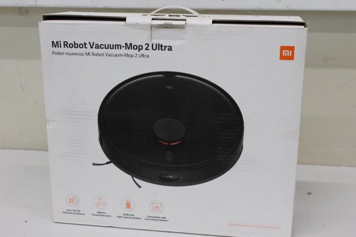 SALE OUT.  | Xiaomi | Robot Vacuum-Mop | Mi 2 Ultra EU | Li-ion | 5200 mAh | Black | Dust capacity 4 L | 4000Pa W | DEMO, MISSING CLEANING TOOL