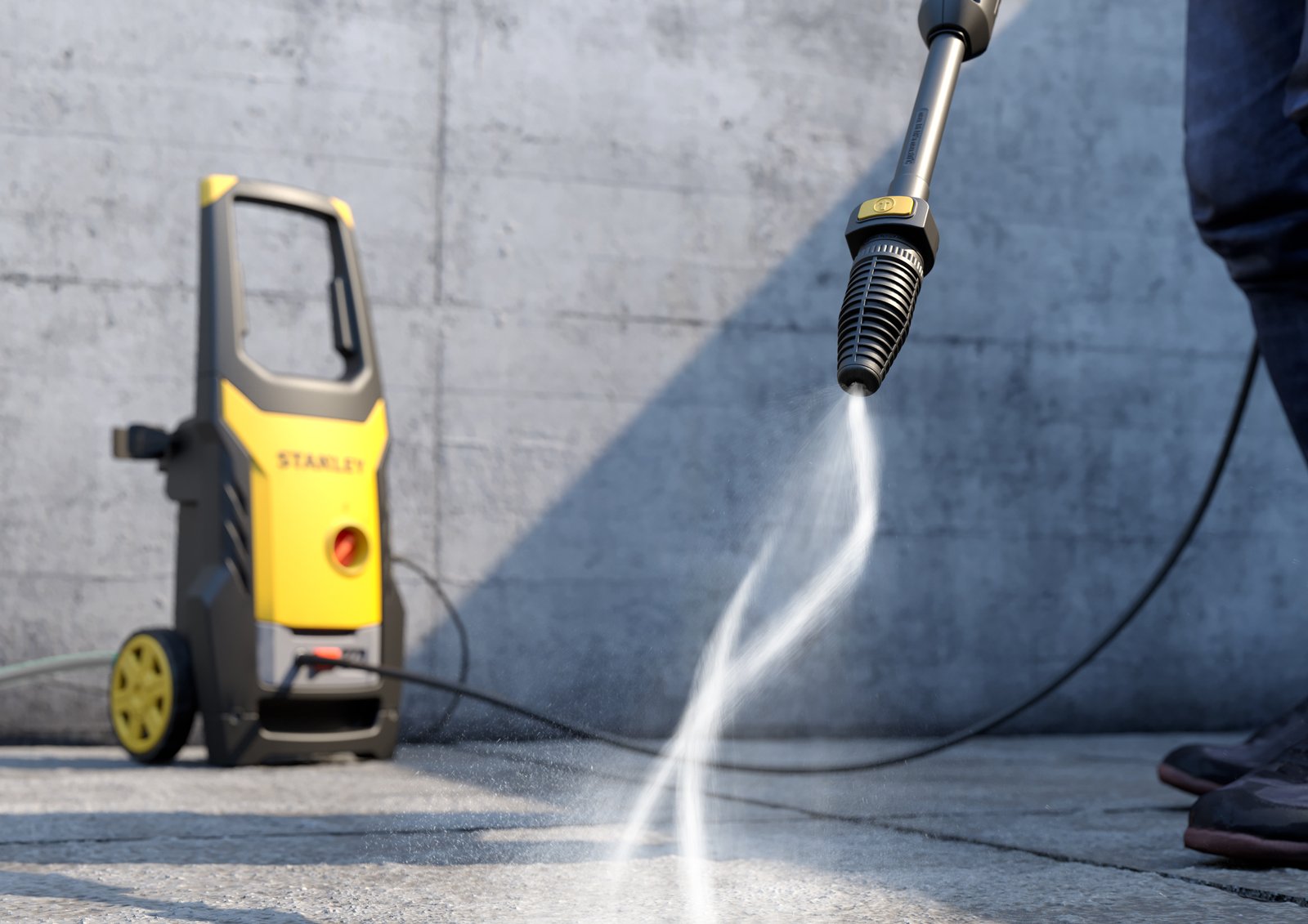 STANLEY SXPW14PE High Pressure Washer with Patio Cleaner (1400 W, 110 bar, 390 l/h) | Stanley Pressure Washer | 110 bar | 390 l/h